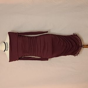 Material Girl Off-the-shoulder Long Sleeve Dress